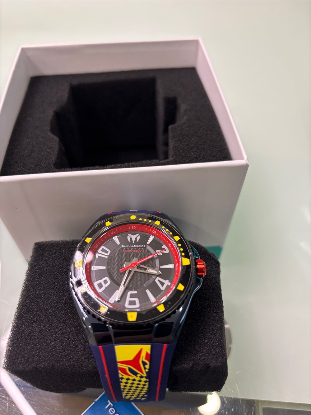 Technomarine Black, Navy Red & Yellow Racing legends Sport Watch